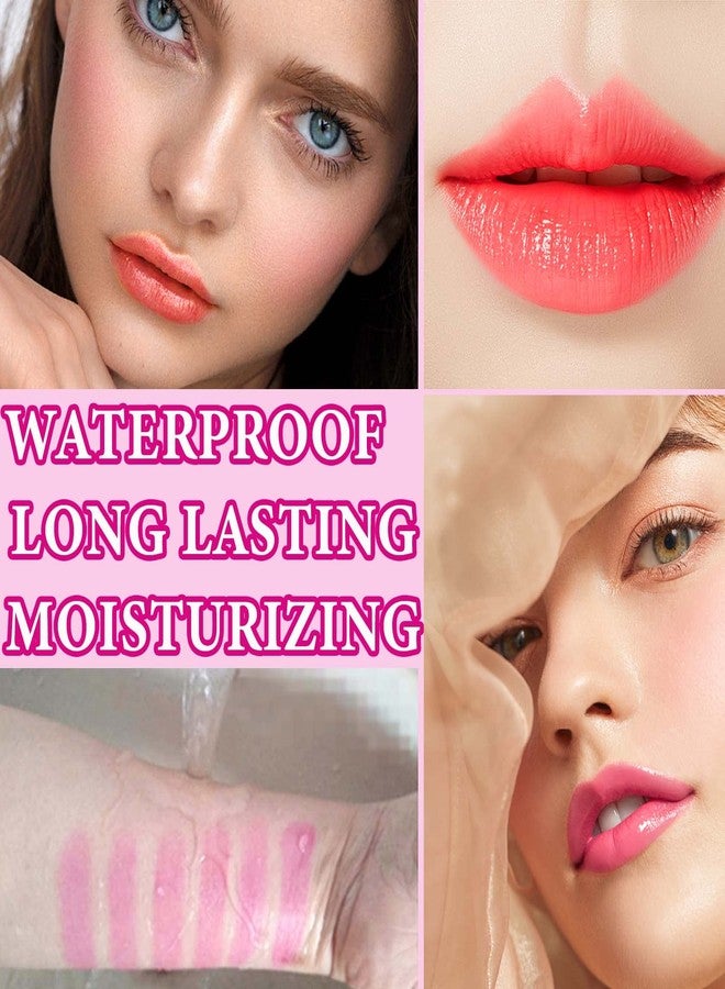 WENJLYJ 2PCS Crystal Flower Jelly Lipstick,Clear Lipstick with Flower Inside Magic PH Temperature Color Changing Lip Stick Tinted Lip Balm,Long Lasting Waterproof Moisturizing Lip Gloss Set(03+04) - Image 5